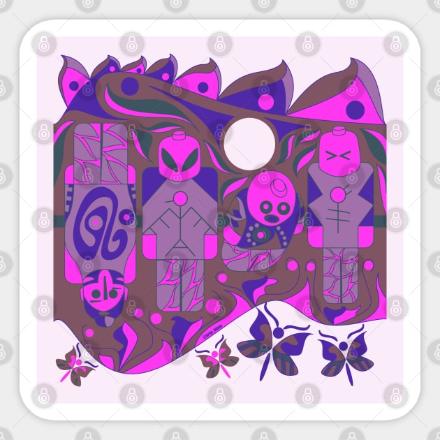 floral alien board game ecopop Sticker by jorge_lebeau